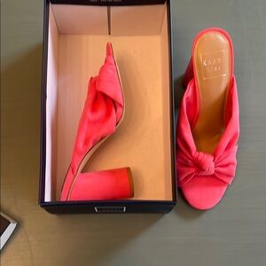 Kaari Blue Women's Pink Heeled Mules